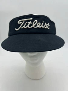 Titleist FJ Foot Joy Herren schwarz/weiß bestickt verstellbar Golf Visier breite Krempe - Bild 1 von 8