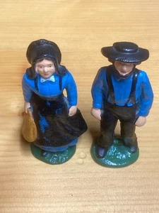 CAST IRON 4 1/2 inch AMISH MAN & WOMAN - Picture 1 of 2