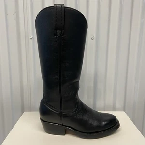 Brioni at Bangkok Black Leather Western Mid-Calf Cowgirl Boots Women’s Size 7 - Picture 1 of 21