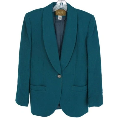 Blazer Falda Vintage Saville Traje Mujer 4 Western Carrera Oficina Botón Lana Foto 1 de 4