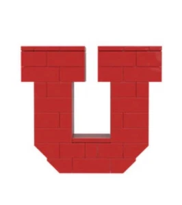 University Of Utah Logo Small Brick-It Block U Baustein Set 51 Teile NEU - Bild 1 von 7