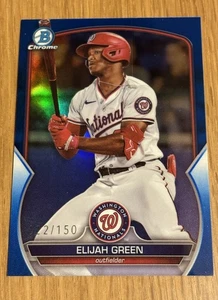 2023 Bowman Draft - Chrome Elijah Green #BDC-15 Blue Refractor /150 (RC) - Bild 1 von 2