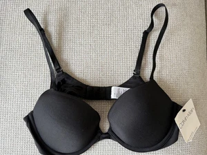 CALVIN KLEIN QP14280 Women's Constant Push Up Plunge Bra Sz 36A Black NWT - Picture 1 of 3