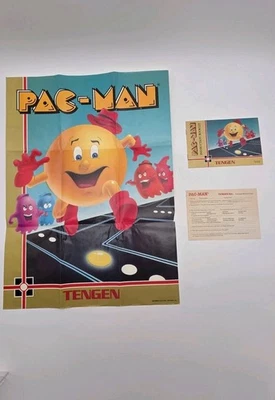 PAC -MAN NES Nintendo  POSTER MANUAL FOR GAME  - Image 1 of 4