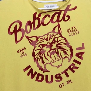 AKOO Co Camicia Uomo Giallo Bobcat Industrial - Stampa Double Face Taglia XL - Foto 1 di 8