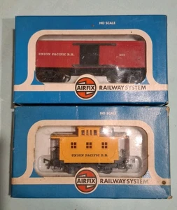 AIRFIX HO Railway System Carriages x2 UNION PACIFIC new boxed freight wagons - Picture 1 of 4
