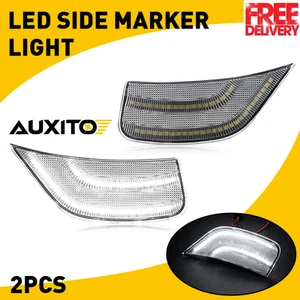 2pcs For 2021-2023 Chevrolet LED Smoked White clear Side Bumper Marker Light new - Picture 1 of 12