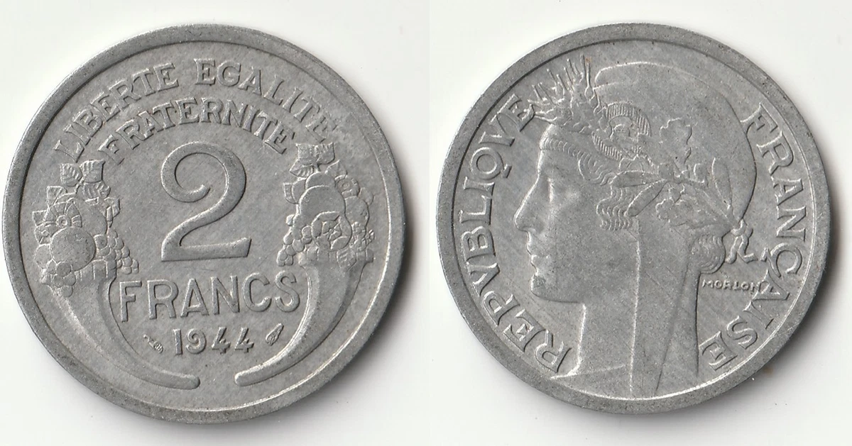 フランス Francs 銀貨　5FRANCS 2FRANCS 1FRANCS 1944 Aluminum French Coins for sale | eBay