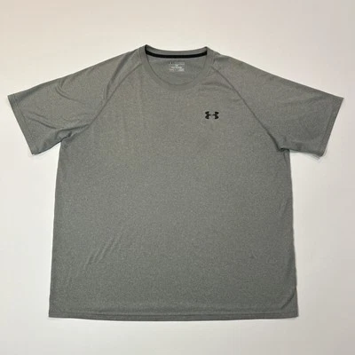 Camisa Under Armour Para Hombres 2XL XXL Gris Calce Suelto Heatgear Ropa Activa Entrenamiento Logo Foto 1 de 4