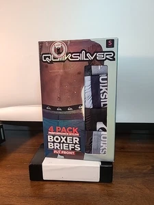 Quiksilver ~ 4-Pair Men's Boxer Briefs Nylon Blend Fly Front Small~(28-30) - Picture 1 of 9