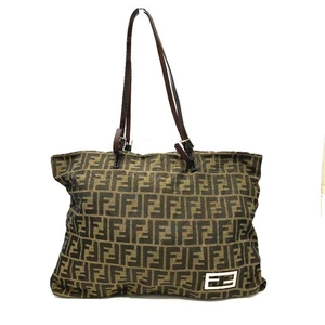 Bolso de Mano FENDI Patrón de Zucca Logo Herrajes, Bolso de Hombro Estampado en Todas Partes Bolso de Mano - Imagen 1 de 16