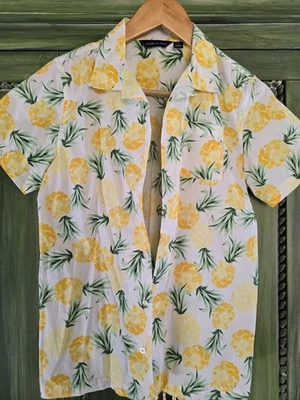 Camisa abotonada Janie y Jack piña talla 12 para niños Foto 1 de 4