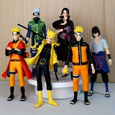 Set 6 Figure Naruto Sasuke Itachi Kakashi Shisui - Immagine 1 di 4