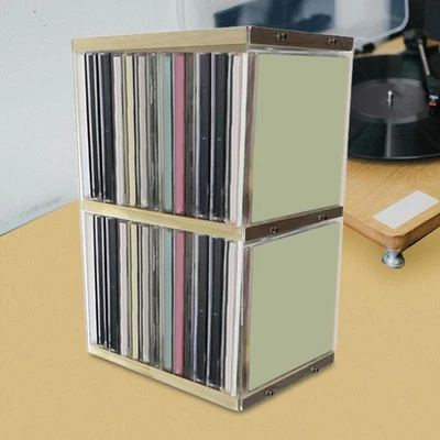 Tabletop Vinyl Record Storage Holder LP Record Crate for Books Picture Photo - Image 1 of 4