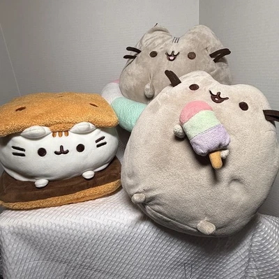 Pusheen Squisheen Plush LOT! Popsicle, S’mores Floatie! Soft Squishy Cat stuffie - Image 1 of 4