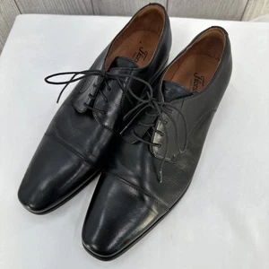 Florsheim Herren 10D schwarz Postino Kappe Zehe Derby Oxford-Schuhe Schnürschuhe Leder Ortholite - Bild 1 von 10