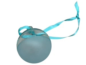 Tiffany & Co. Frosted Crystal Glass Christmas Ornament Original Box Slovenia - Picture 1 of 18