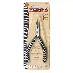 Alicates de nariz de cadena BeadSmith® línea cebra con doble resorte * herramientas de joyería - Imagen 1 de 2