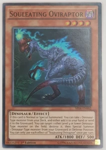 Souleating Oviraptor - SR04-EN002 - Super Rare 1st Edition Yugioh x 3 - Picture 1 of 6