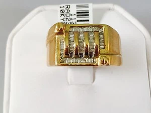 Anillo para hombre de diamantes de oro amarillo liso 10K 0,5 quilates 10,1 gr - Imagen 1 de 5