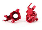 Tra8937r Steering Blocks, 6061-T6 Aluminum (Red-Anodized), Left & Right