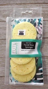 Elite Naturals Natural Cellulose Facial Mask Remover Sponges 5 Piece Pack - Picture 1 of 2