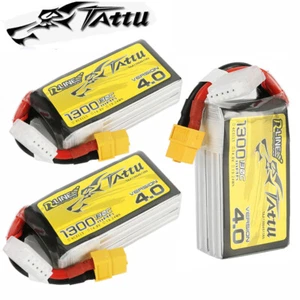 3X Tattu R-Line 14.8V 130C 1300mAh 4S Lipo Akku XT60 Für Professional FPV Racing - Bild 1 von 6