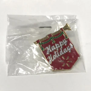 Walmart Happy Holidays spilla cappello bavero, corno di Natale con scintilla striscione |2009 Hogeye - Foto 1 di 2