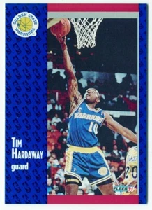 1991-92 Fleer #65 Tim Hardaway Gold State Warriors - Picture 1 of 2