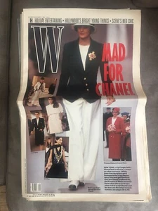 W Magazine 1988 Nov 28-Dec 5 Princess Diana Cover Chanel - Picture 1 of 2