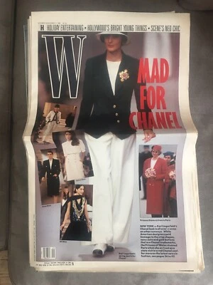 W Magazine 1988 Nov 28-Dec 5 Princess Diana Cover Chanel - Image 1 of 2