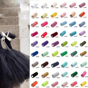 Tulle Roll Fabric Spool Netting Craft Fabric Decoration Party Birthday Wedding - Picture 1 of 86