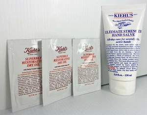 KIEHL'S Ultimate Strength Hand Salve 5.0 fl oz + (3) Restorative Dry Oil Packets - Picture 1 of 6