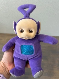 Vintage Eden Teletubbies Tinky Winky Felt Face Plush Bean Bag Toy 8" - Picture 1 of 6