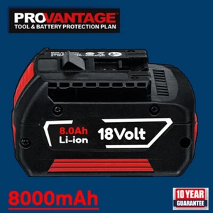 Batteria originale 8,0 Ah per Bosch 18 V Professional GBA GSR GSB BAT618 BAT609 BAT620 - Foto 1 di 14
