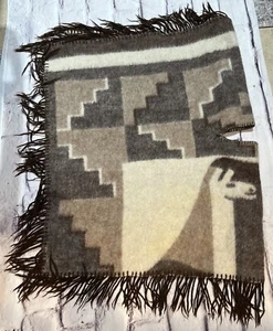Vintage 80er Wollponcho Damen 36,5 "breite x28,5" Länge gebraucht - Bild 1 von 10