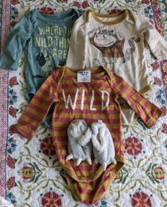 Where The Wild Things Are Baby Boys Lot With Slippers 3-6 Months - Picture 1 of 6