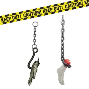 Halloween Party Supplies Caution Keep Out Decorating Pack Creepy Body Part Props - Picture 1 of 4