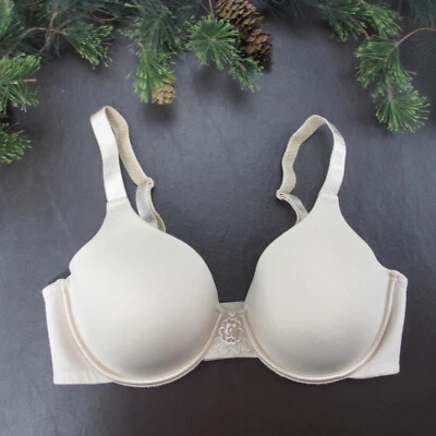 Sujetador Vanity Fair Talla 36C Dorado Encaje Acolchado Con Aros Cierre Ajustable Espalda Foto 1 de 4