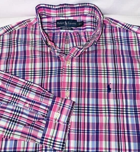 Ralph Lauren Langarmhemd Herren L mehrfarbig kariert Button Down - Bild 1 von 4