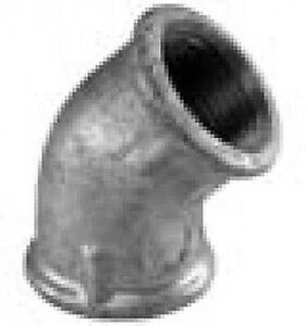 Galvanised Angle (short Version) 45 Degree with Internal Thread - Picture 1 of 1