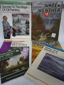 6 libri di istruzioni vintage Walter T. Foster arte come dipingere acqua disegno olio - Foto 1 di 22