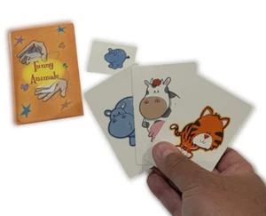 FUNNY ANIMAL CARDS PREDICTION Mental Magic Trick 3 Way Force Pocket Easy ESP Gag - Picture 1 of 7