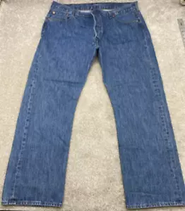 Jeans Levis 501 uomo 44x32 blu denim bottoni mosca gamba dritta 100% cotone 4626 - Foto 1 di 11