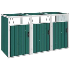 AX CopriBidone Copri Rifiuti Zincato Triplo Compost 3Porte 213x81x121cm 0k 46281