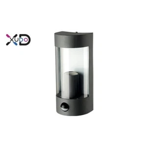 XUDO PC Black PIR Montion Wall IP44 Door Fence Outdoor Front Garden Light E27 - Picture 1 of 1