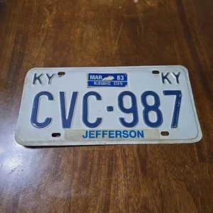 Kentucky 1983 JEFFERSON COUNTY License Plate # CVC-987 - Picture 1 of 3