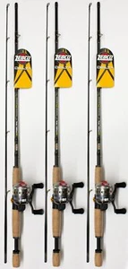 (LOT OF 3) ZEBCO DELTA ZD2 5'6" MED LIGHT 2 PIECE SPINCAST COMBO ZD2C 21-32329 - Picture 1 of 2