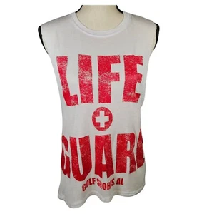 Tanque Life Guard Gulf Shore AL, tamaño pequeño, blanco/rojo - Imagen 1 de 7