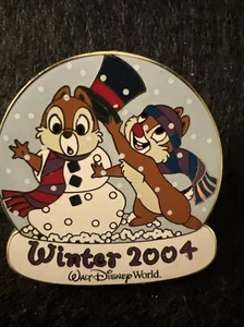 Disney WDW Chip & Dale Snowman Winter #4 Surprise Release Pin - Picture 1 of 5